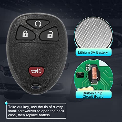 X AUTOHAUX 2pcs 315MHz OUC60270 15913421 Keyless Entry Remote Car Key Fob for Chevrolet Silverado for GMC Sierra 1500 2500 3500 2007-2013 4 Buttons