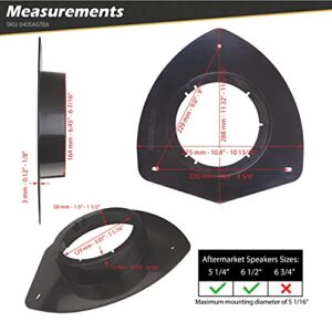Scosche Compatible with Select 2002 to 2004 Oldsmobile Bravada, 2002 to 2009 Chevrolet Trailblazer & GMC Envoy & 2004 to 2008 Isuzu Ascender 5.25" - 6.5" Speaker Adapters (1 Pair) SAGTE6