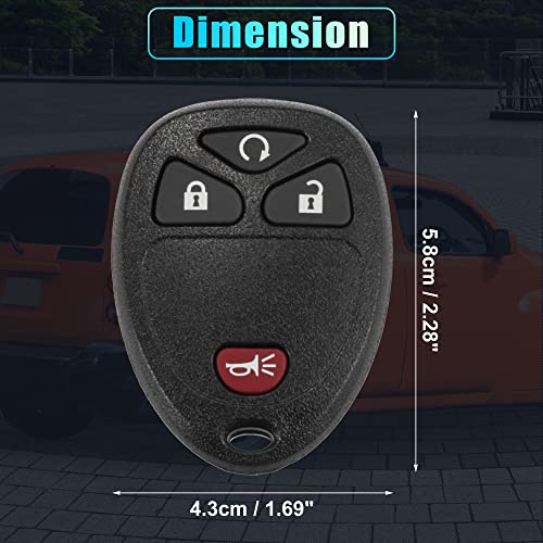 X AUTOHAUX 315MHz KOBGT04A Keyless Entry Remote Car Key Fob for Chevy Uplander 05-08 HHR 06-11 for Pontiac Montana 2005-2006 for Buick Terraza for Saturn Relay 05-07 15114374 4 Buttons