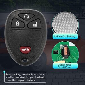 X AUTOHAUX 315MHz KOBGT04A Keyless Entry Remote Car Key Fob for Chevy Uplander 05-08 HHR 06-11 for Pontiac Montana 2005-2006 for Buick Terraza for Saturn Relay 05-07 15114374 4 Buttons