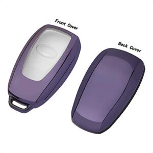 TANGSEN Smart Key Fob Case Purple TPU Protective Cover Compatible with Subaru BRZ CROSSTREK Forester Impreza Legacy Outback WRX STI 3 4 Button Keyless Entry Remote Control Accessories