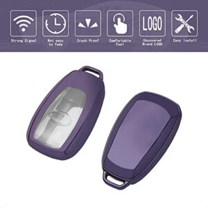 TANGSEN Smart Key Fob Case Purple TPU Protective Cover Compatible with Subaru BRZ CROSSTREK Forester Impreza Legacy Outback WRX STI 3 4 Button Keyless Entry Remote Control Accessories