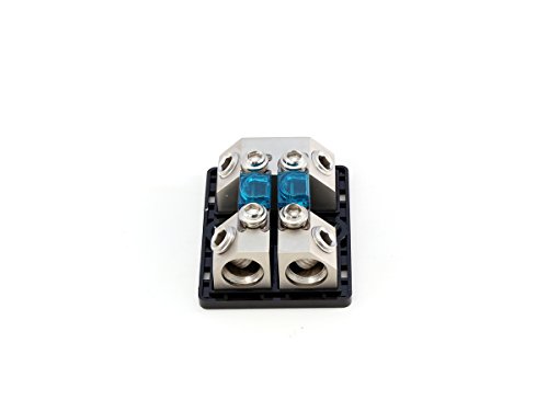 KnuKonceptz Bassik 2 Way Mini ANL Fuse Distribution Block - 1/0 Gauge to 1/0 or 4 Gauge - 150 Amp