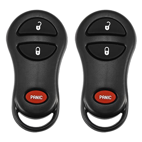 X AUTOHAUX 2pcs GQ43VT9T 315MHz Replacement Keyless Entry Remote Car Key Fob for Dodge for Ram 1500 2500 3500 1999-2002 for Durango Dakota 1999-2000 3 Buttons 56045497