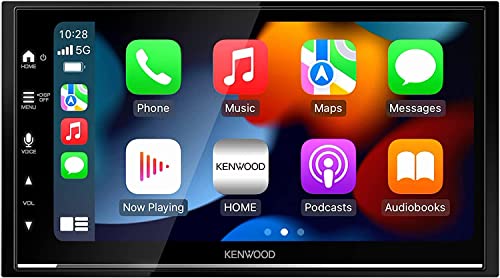 KENWOOD DMX7709S 6.8-Inch Capacitive Touch Screen, Car Stereo, CarPlay and Android Auto, Bluetooth, AM/FM Radio, MP3 Player, USB Port, Double DIN, 13-Band EQ Plus CMOS-230 Rearview Camera