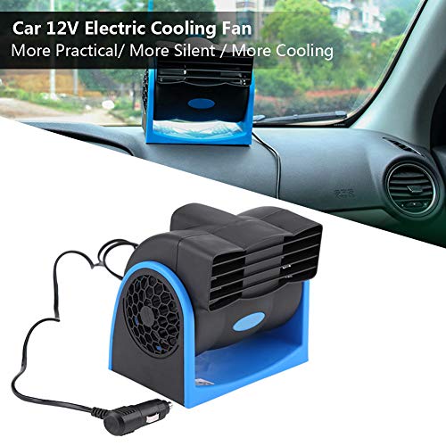 Qii lu 12V Car Fan,Auto Car Vehicle Fan 12V Portable Electric Fan Mini Adjustable Speed Silent Air Fan Air Ventilator for Car Truck RV SUV ATV