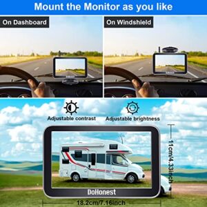 DoHonest Wireless Backup Camera for Trucks Car Pickup Camper Van with 7 Inch Monitor System, HD 1080P Bluetooth Backup Camera 2.4G Stable Digital Signals, Support Add Second RV Rear View Camera-V29