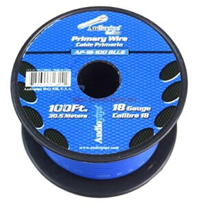 audiopipe 18 gauge 100 feet primary/remote wire – blue