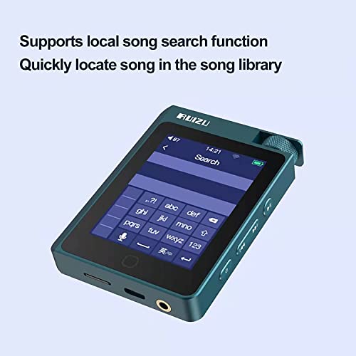 RUIZU 64GB HiFi Lossless MP3 Player with Bluetooth 5.0, DSD High Resolution Digital Audio Player, High-Res Portable Music Player with 2.8 inch Full Touch Screen, Support up to 512GB Micro SD Card