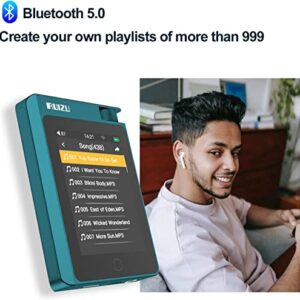 RUIZU 64GB HiFi Lossless MP3 Player with Bluetooth 5.0, DSD High Resolution Digital Audio Player, High-Res Portable Music Player with 2.8 inch Full Touch Screen, Support up to 512GB Micro SD Card