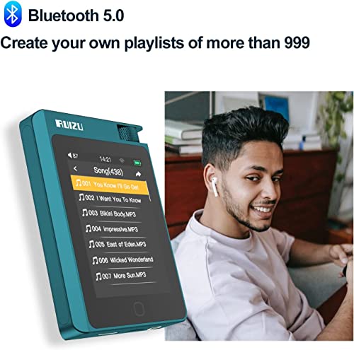 RUIZU 64GB HiFi Lossless MP3 Player with Bluetooth 5.0, DSD High Resolution Digital Audio Player, High-Res Portable Music Player with 2.8 inch Full Touch Screen, Support up to 512GB Micro SD Card