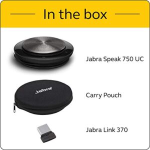 Jabra Speak 750 Corded Speakerphone for Softphones – Easy Setup, Portable USB Speaker for Holding Meetings Anywhere with Outstanding Sound Quality (Renewed)