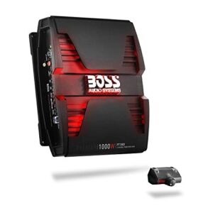 boss audio systems pt1000 2 channel car amplifier – 1000 watts, full range, class a/b, 2-8 ohm stable, mosfet power supply, bridgeable