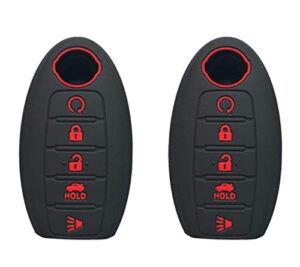 kawihen silicone key fob cover fit for nissan 5 button armada murano maxima altima sedan pathfinder 285e3-3tp5a kr5s180144014