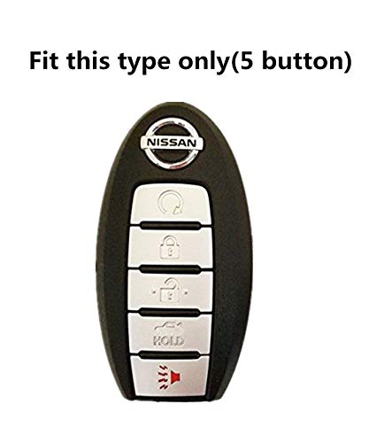 KAWIHEN Silicone Key Fob Cover Fit for Nissan 5 button Armada Murano Maxima Altima Sedan Pathfinder 285E3-3TP5A KR5S180144014