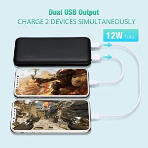 Lekzai 2-Pack Portable Charger, 15,000mAh Slim Power Bank, Portable Phone Charger with Dual 5V/2.1A USB Outputs Compatible for iPhone Samsung and More