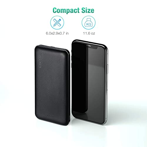 Lekzai 2-Pack Portable Charger, 15,000mAh Slim Power Bank, Portable Phone Charger with Dual 5V/2.1A USB Outputs Compatible for iPhone Samsung and More