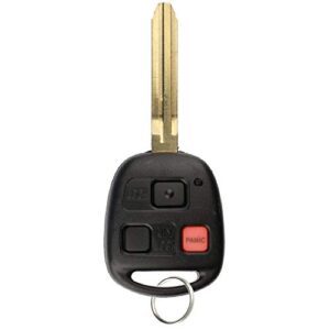 keylessoption keyless entry remote ignition uncut car key fob for toyota fj cruiser 2010-2014 hyq12bbt