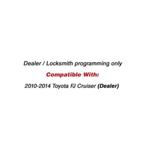 KeylessOption Keyless Entry Remote Ignition Uncut Car Key Fob for Toyota FJ Cruiser 2010-2014 HYQ12BBT