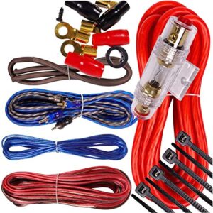 complete 1000w gravity 8 gauge amplifier installation wiring kit amp pk1 8 ga red – for installer and diy hobbyist – perfect for car/truck/motorcycle/rv/atv