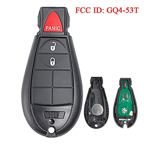 BESTHA Car Key Fob Replacement Keyless Entry Remote Fobik GQ4-53T for 2013-2018 Dodge Ram 1500 2500 3500