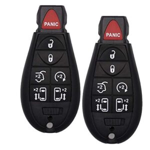keyless remote key fob replacement for 2008-2015 chrysler town and country,2008-2014 dodge grand caravan, m3n5wy783x 433mhz,pack of 2