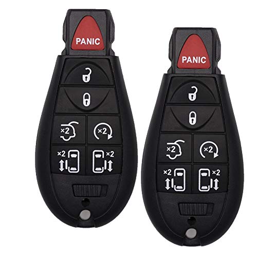 Keyless Remote Key Fob Replacement for 2008-2015 Chrysler Town and Country,2008-2014 Dodge Grand Caravan, M3N5WY783X 433MHZ,Pack of 2