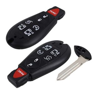 Keyless Remote Key Fob Replacement for 2008-2015 Chrysler Town and Country,2008-2014 Dodge Grand Caravan, M3N5WY783X 433MHZ,Pack of 2