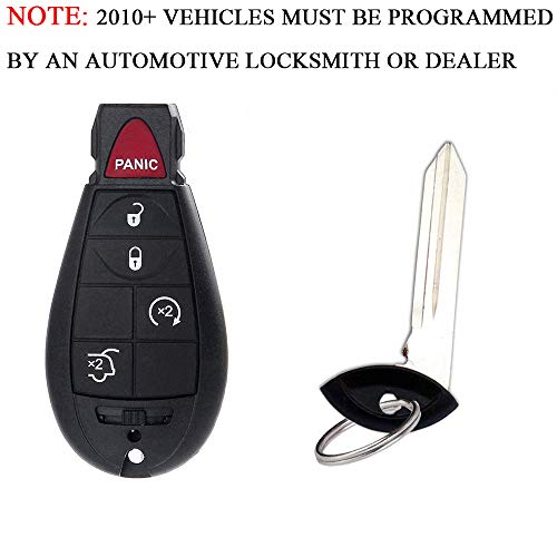 5 Button Key Fob Compatible for Jeep Grand Cherokee 2008-2010,Jeep Commander 2008-2010 (New Keyless Keyless Entry Remote Key Fob Replacement M3N5WY783X IYZ-C01C