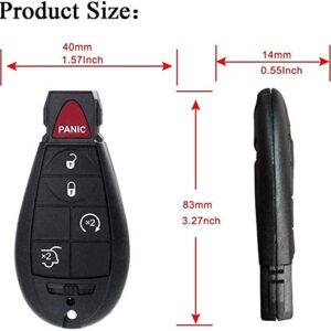 5 Button Key Fob Compatible for Jeep Grand Cherokee 2008-2010,Jeep Commander 2008-2010 (New Keyless Keyless Entry Remote Key Fob Replacement M3N5WY783X IYZ-C01C