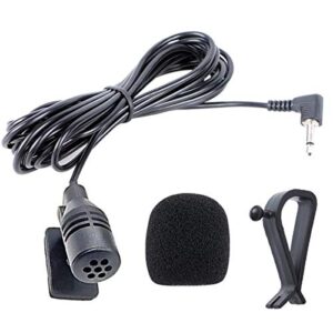 nowth 3.5mm microphone mic hd voice assembly for car vehicle head unit bluetooth enabled stereo radio dvd gps (9.85 feet cable)