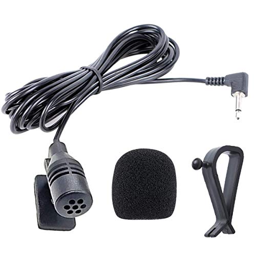 NowTH 3.5mm Microphone Mic HD Voice Assembly for Car Vehicle Head Unit Bluetooth Enabled Stereo Radio DVD GPS (9.85 Feet Cable)