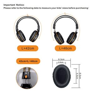 Simolio Dual Channel Universal IR Car Headphones with Volume Limited, Vehicle Compatibility Listed in Q&A for Double Check, Work with Most DVD Systems, Wireless Automotive Headphones for Kids Car Trip