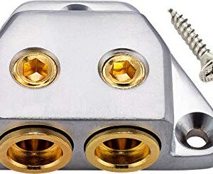 InstallGear Ground Termination Block (Dual 1/0 or 4 Gauge Inputs) | for Auto, Marine, Outdoor, RV, Professionals, Industrial | Secure Ground Wire