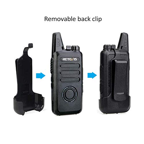 Retevis RT22S 2 Way Radios Rechargeable Walkie Talkies with Headset Long Range Channel Display Lock Emergency Alarm Signal Prompt VOX, Two Way Radios for Family Event Skiing Gift Stores (4 Pack)