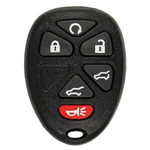 keyless2go replacement for keyless entry car key vehicles that use 6 button 15913427 ouc60270 remote, self-programming