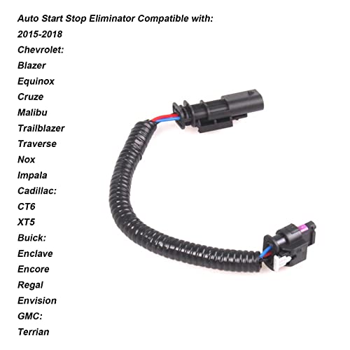 Auto Start Stop Eliminator Compatible with Chevrolet Equinox Cruze Malibu Cadillac XT5 2015-2018 (Small Plug)