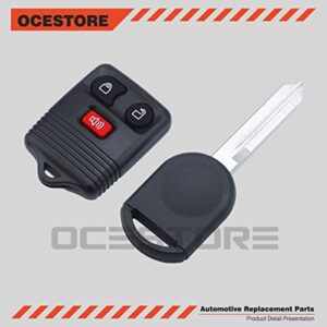 OCESTORE 1 PCS CWTWB1U212 Car Key Fob Keyless Control Entry Remote 3 Button Vehicles Replacement Compatible with 1998-2016 F(150) F(250) F(350) + 80 Bit Key