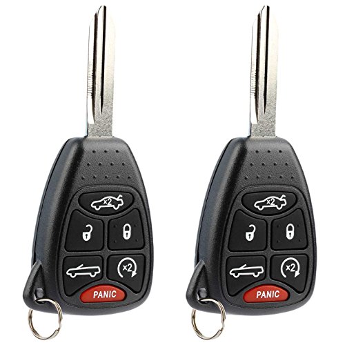 Car Key Fob Keyless Entry Remote fits 2007-2010 Chrysler Sebring/2011-2014 Chrysler 200 (OHT692427AA 6-btn, Set of 2)