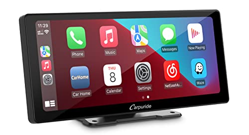 Carpuride W103 2023 Newest 10.3 Inch Full HD Touch Screen Portable Wireless Apple Carplay Android Auto,Mirror Link/Siri/Google/FM,Dashboard Mounted