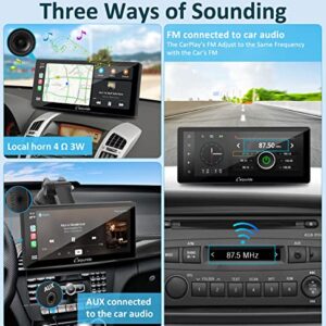 Carpuride W103 2023 Newest 10.3 Inch Full HD Touch Screen Portable Wireless Apple Carplay Android Auto,Mirror Link/Siri/Google/FM,Dashboard Mounted