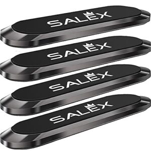 salex flat magnetic phone mounts 4 pack. black cell phone holder for car dashboard, wall, truck. universal stick on ipad wall magnet mount kit for tablets, smartphones. magnetic phone mount for iphone