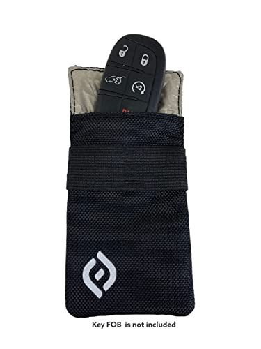 Signal Blocking Faraday Bag for Car Key FOB by FnJ Products Fits in Lockboxes Purse Size 4 inches x 2.5 inches