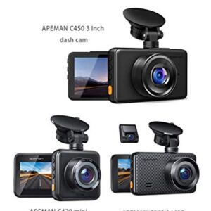 Glucrean Dash Cam Mount Compatible with APEMAN Dashcam, Suction Mount Easy to Install and Use, Replacement Screen Mount Strong Suction Power Hight Durability and Removeable 2 Pcs