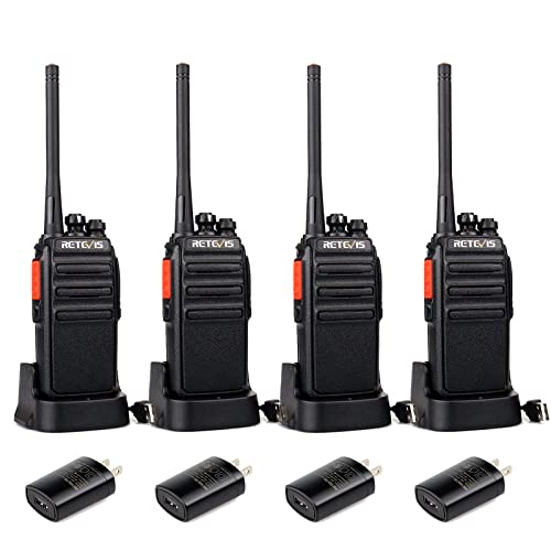 Retevis H-777S Two-Way Radios Rechargeable,Walkie Talkies Long Range,2 Way Radios for Adults Gift,Clear Loud Audio VOX Hand Free Durable,for Worker Office Camping Hiking Hunting(4 Pack)