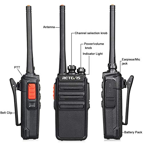 Retevis H-777S Two-Way Radios Rechargeable,Walkie Talkies Long Range,2 Way Radios for Adults Gift,Clear Loud Audio VOX Hand Free Durable,for Worker Office Camping Hiking Hunting(4 Pack)