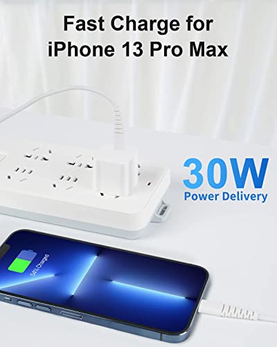 iPhone Charger Block 30W for iPhone 14 Pro Max, Deegotech GaN PD Fast Charger, Compact Mini USB-C Power Adapter for iPhone 14 iPhone14 Promax iPhone13 12 11, iPad Pro MacBook Air, for Galaxy S22