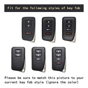 TANGSEN Smart Key Fob Case Compatible with Lexus ES 350 GS F 350 450H is 200 250 300 350 LX 570 NX 200T 300H RC F 200T 300 350 RX 350 450H 3 & 4 Button Keyless Entry Remote Carbon Fiber Black Cover