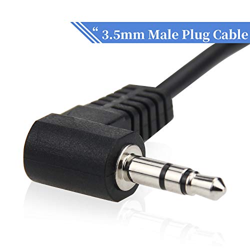 3.5mm to Bare Wire Stereo, 2 Pack 3ft Right Angle 1/8" 3 Pole TRS Male Connector to Open End, Audio Cable for Speaker and Headphone Cable Repair