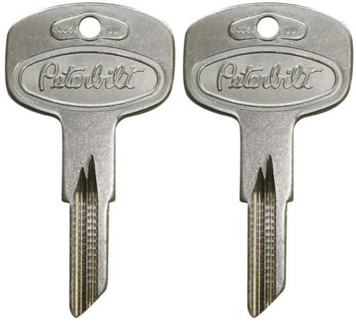 (320774) 2 NEW Peterbilt Truck FIT Models 1981-2004 OEM Key Blank-factory Original W/logo